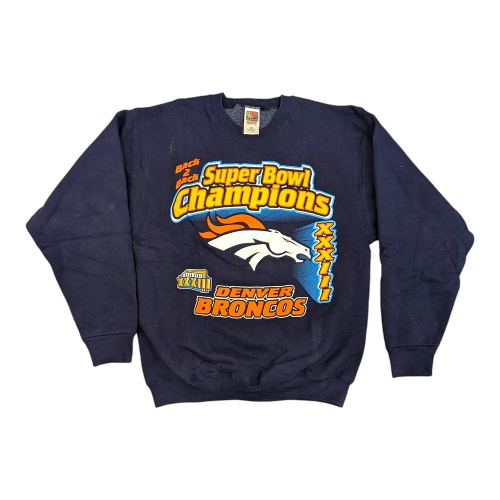 Vintage 1999 Denver Broncos Super Bowl XXXIII Champions Sweatshirt M NFL90s